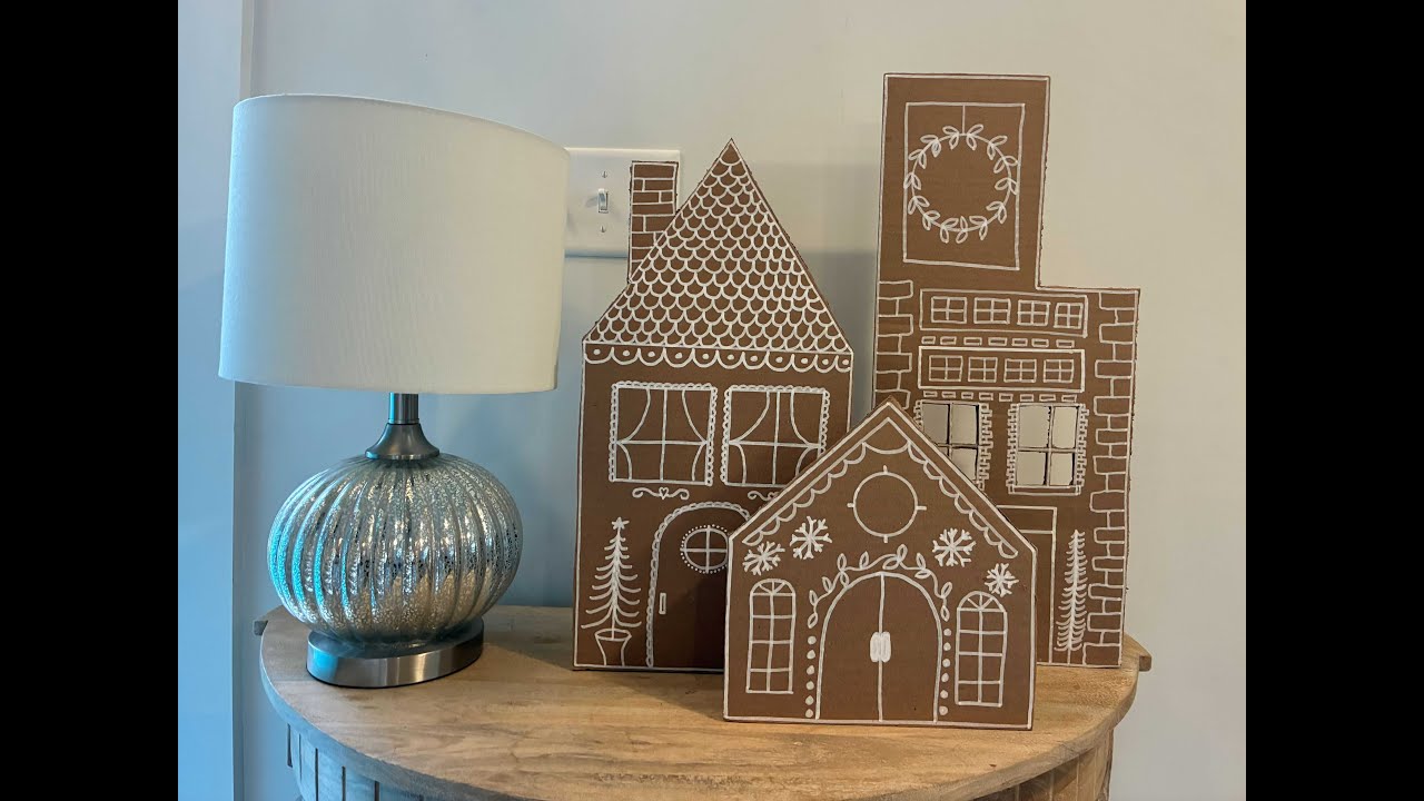 Cardboard Gingerbread Village