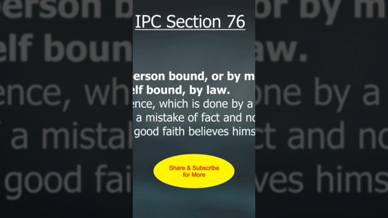 IPC SECTION 76 #ipc #indian law #legal