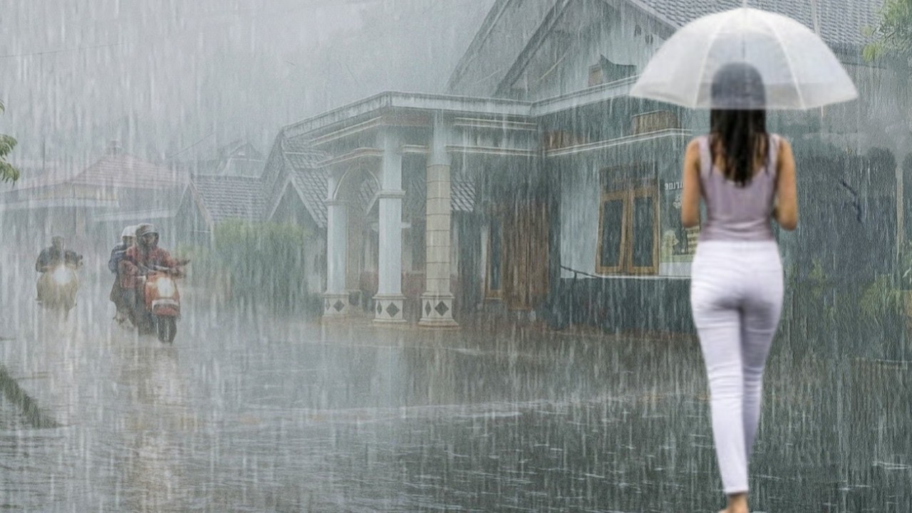 Horrifying!⛈️ The Craziest Rainstorm in Rural Indonesia l Overcome Insomnia