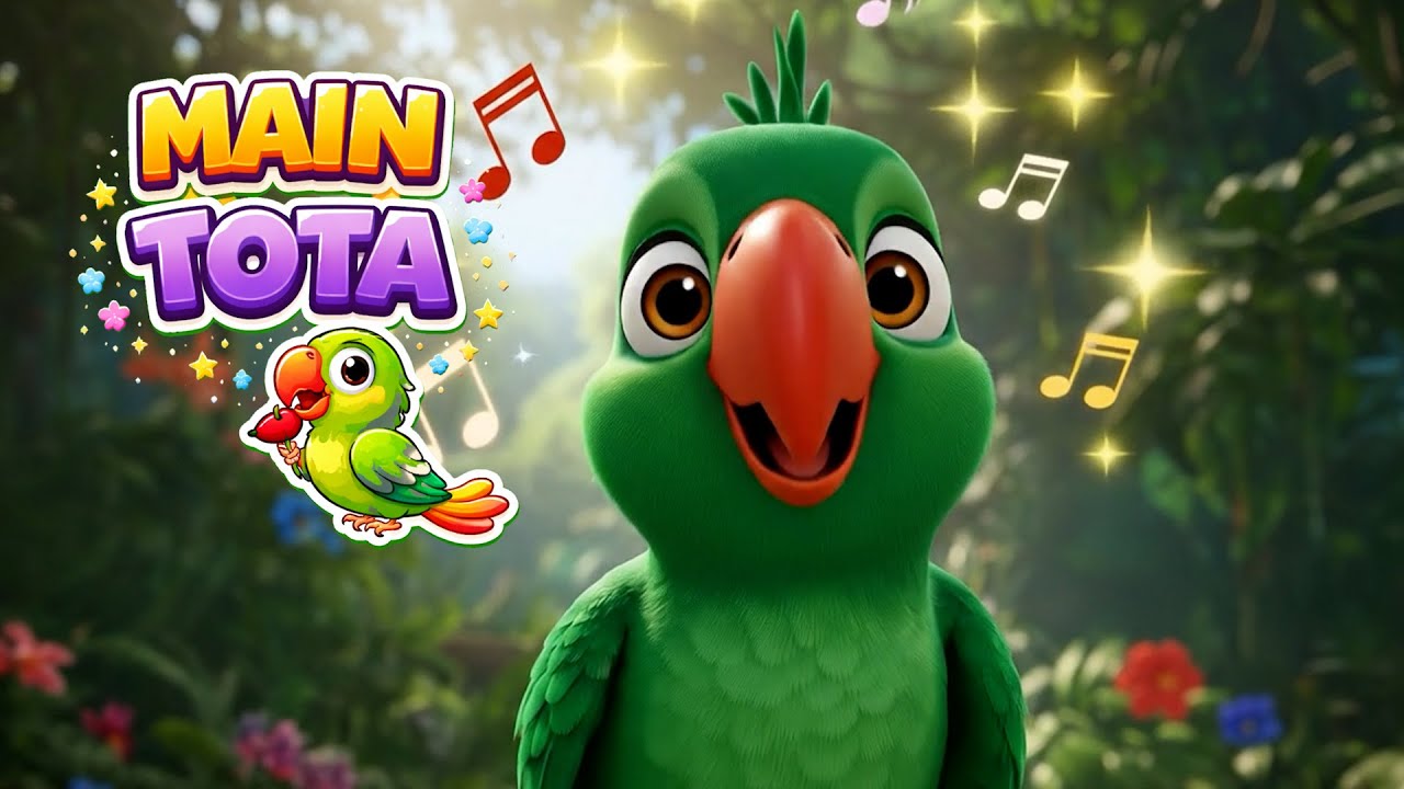Main Tota Main Tota 🦜 | Hindi Cartoon Rhymes | Kids Song | मैं तोता मैं तोता