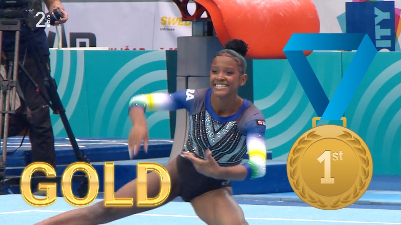 GOLD 🥇 Julia Coutinho BR Floor Final 13,100 World Challenge Cup 2025 Koper