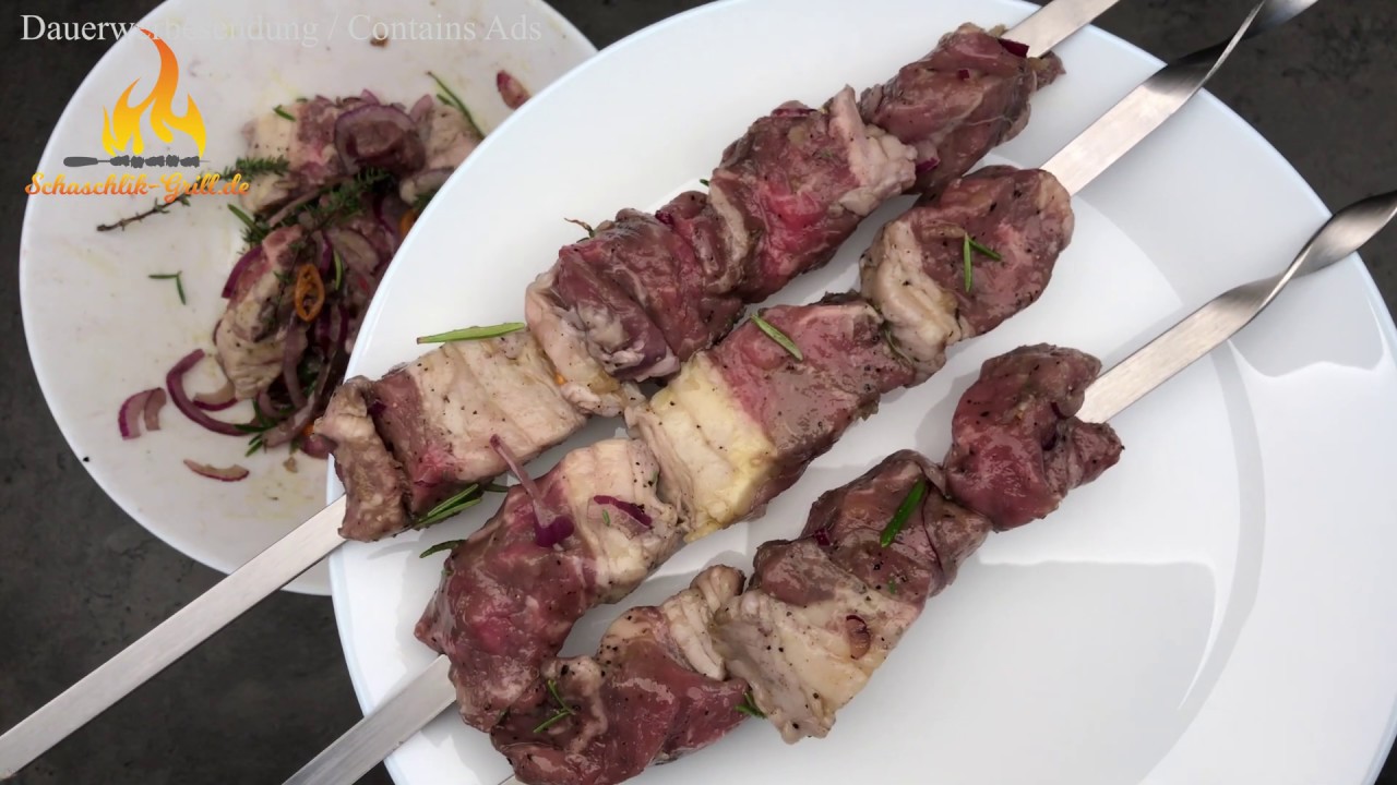Schaschlik mit Rind - Uruguay Rumpsteak Schaschlikspieße Rezept