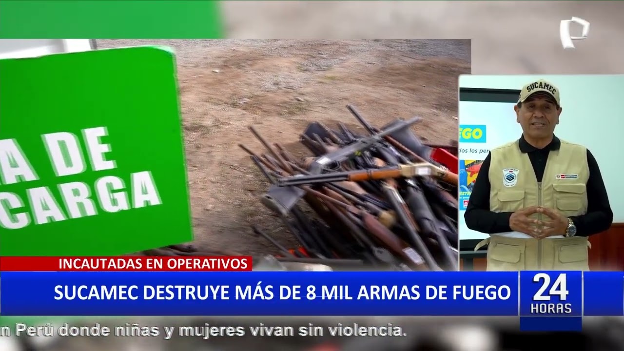 Sucamec destruye m&aacute;s de 8 mil armas de fuego incautadas en diversos operativos