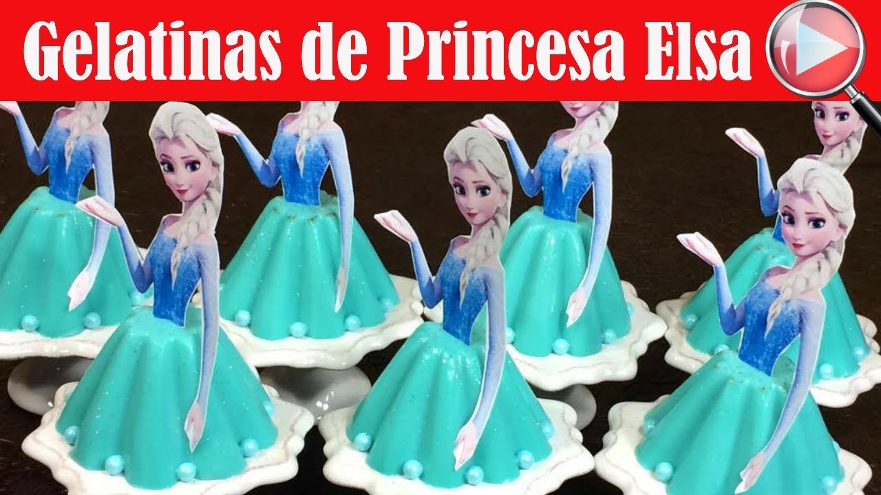 GELATINAS de Princesa Elsa Frozen 👑 Individuales, DECORADAS y Listas para NIÑAS