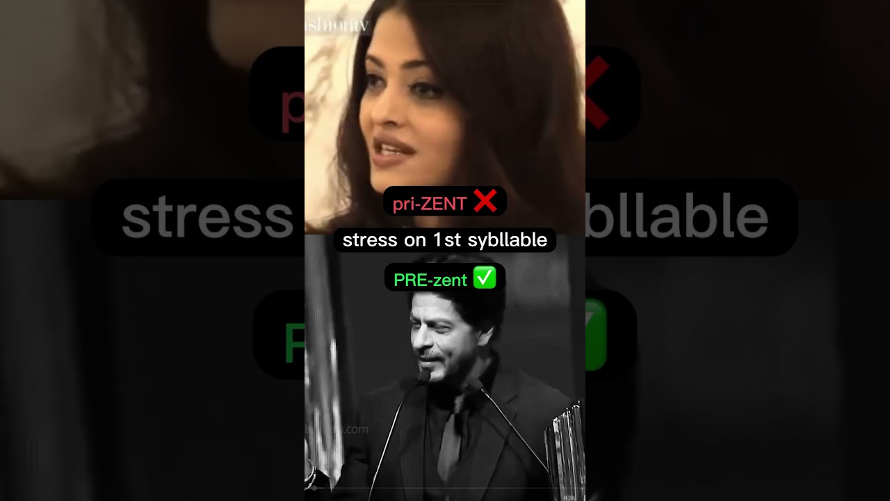 Learn English pronunciation with #aishwaryaraibachchan and #sharukhkhan #bollywood #funny #esl