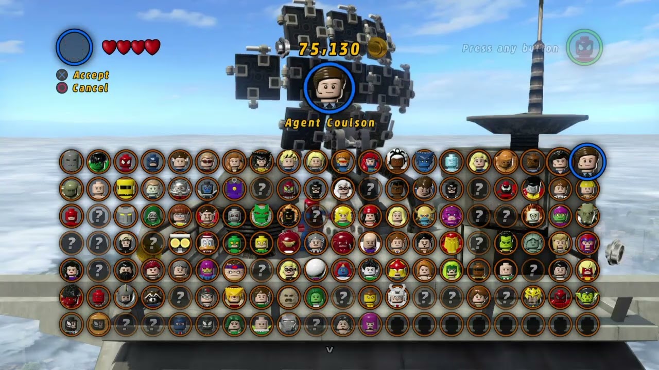 Играю в LEGO® MARVEL Super Heroes 9 уровень сам с собой (толстяк)