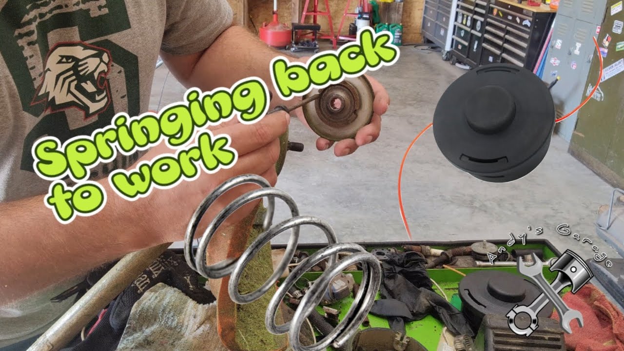 Заменить головку триммера с кулисной подачей на сорнякоуничтожателе Stihl FS 56 RC