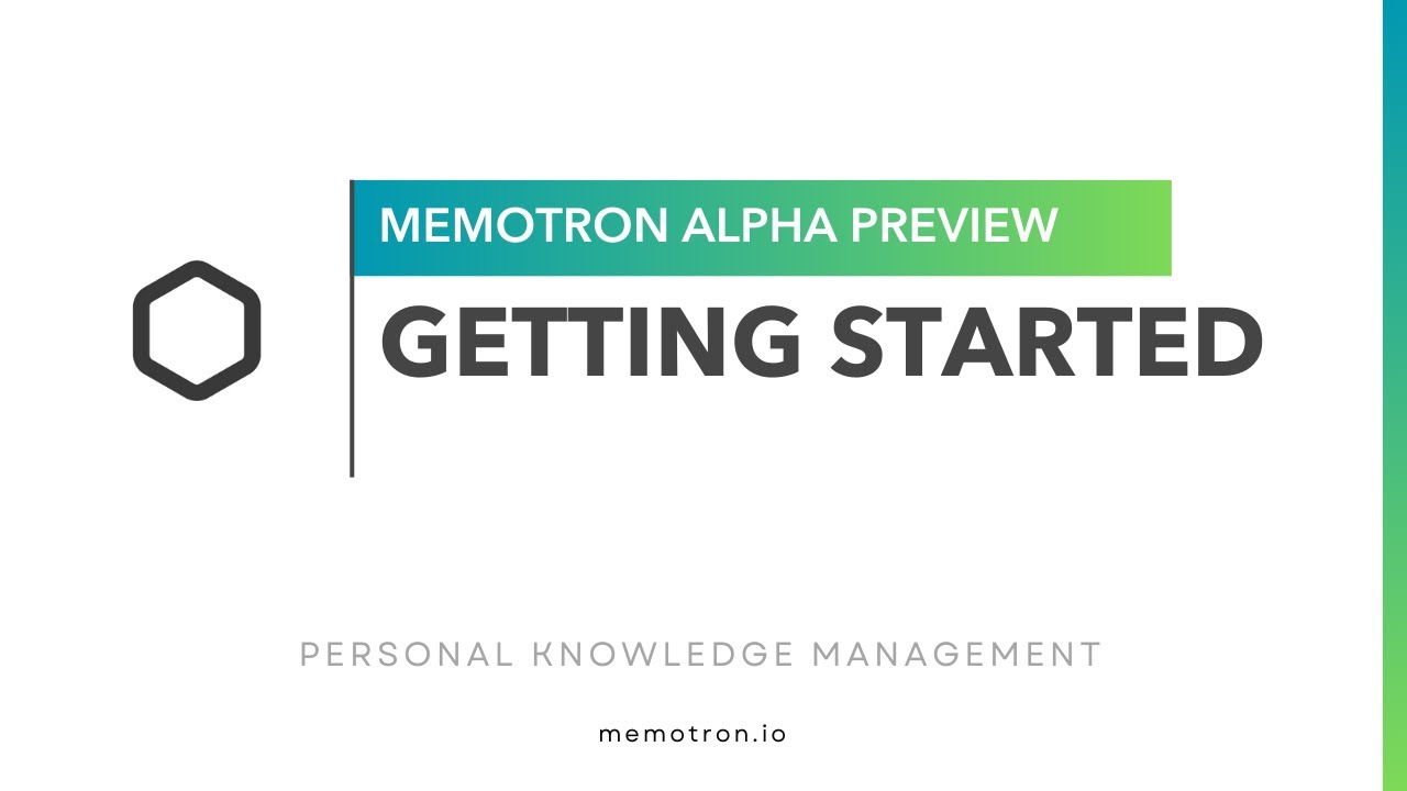 Memotron alpha preview: Full tutorial - New PKM app