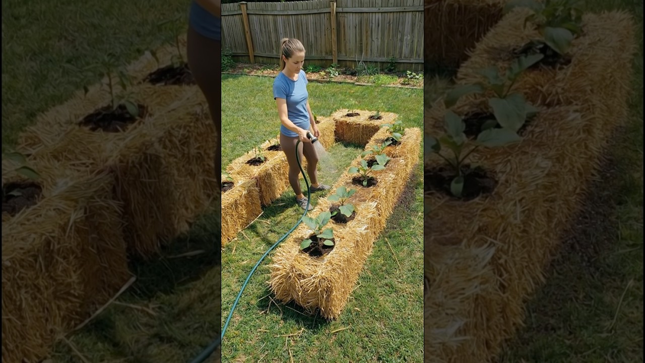 Превратите тюки соломы в высокоурожайную грядку 🌱 Выращивайте овощи где угодно!