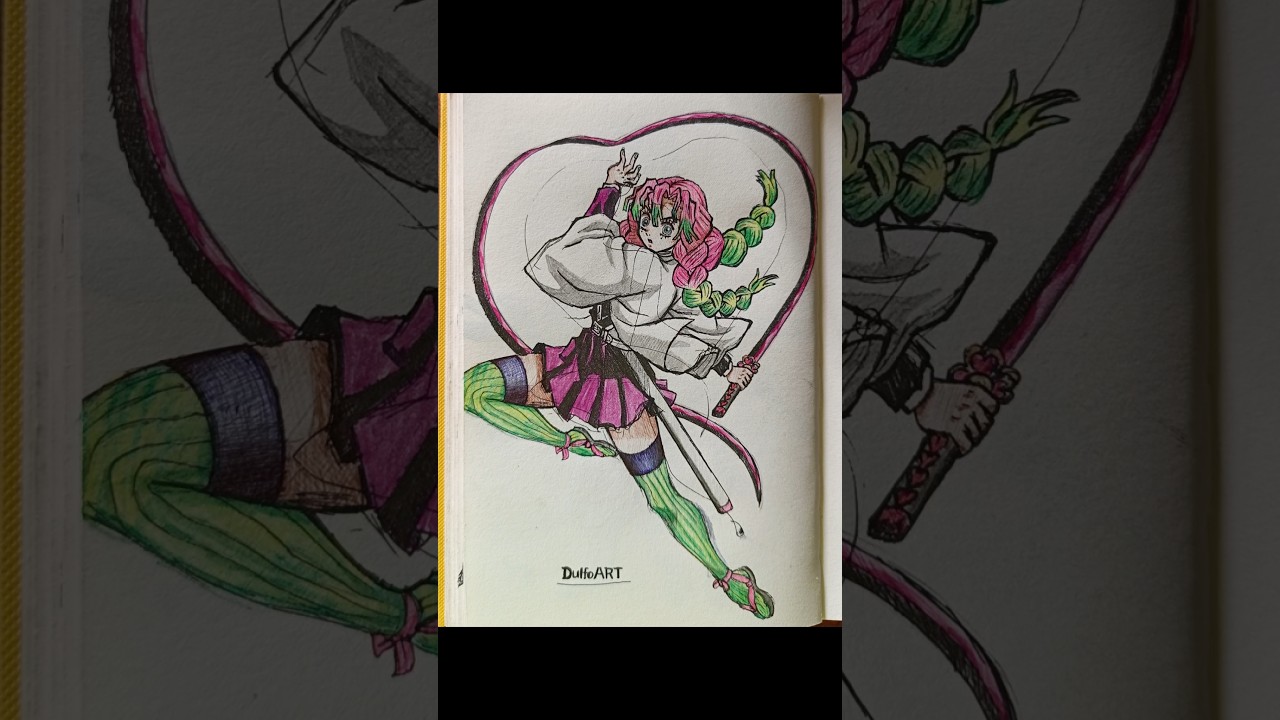 Demon Slayer character, speed drawing #anime #drawing #demonslayer #art #sketch #animedrawing #short