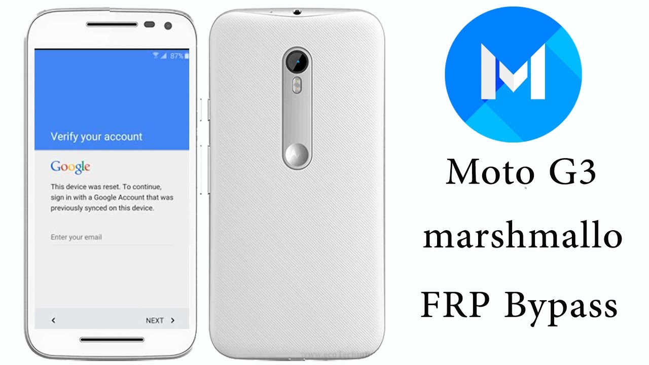 Moto G3 and G3 turbo Moto M Marshmallow 6.0 Frp lock unlock. Gmail and WiFi lock bypass