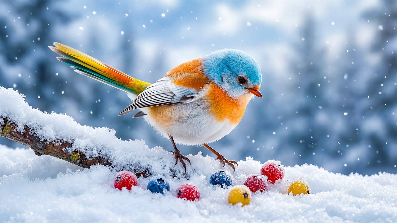 Winter Bird Sounds & Soothing Music | Piano Music for Healing, Stress Relief & Peaceful Calm ❄️
