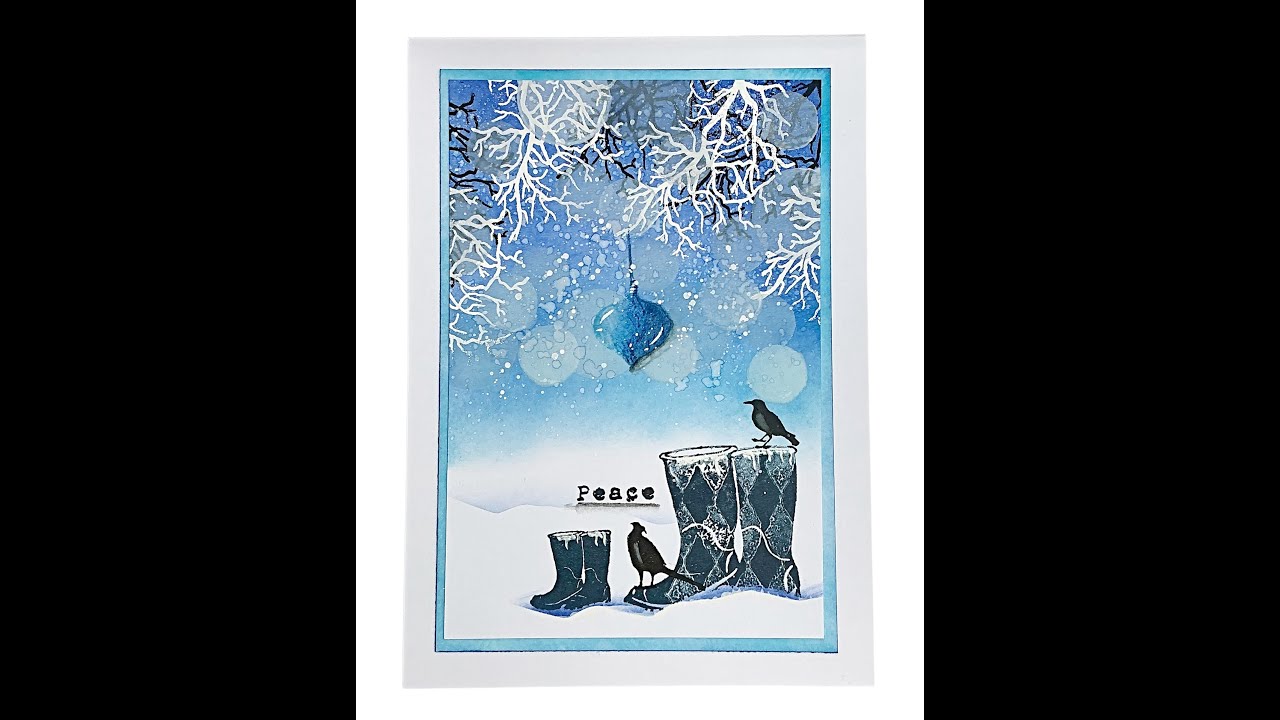 12 Days of inspiration with Tracy Evans - Winter Card #tracyevansboutiquedesigns #stamping