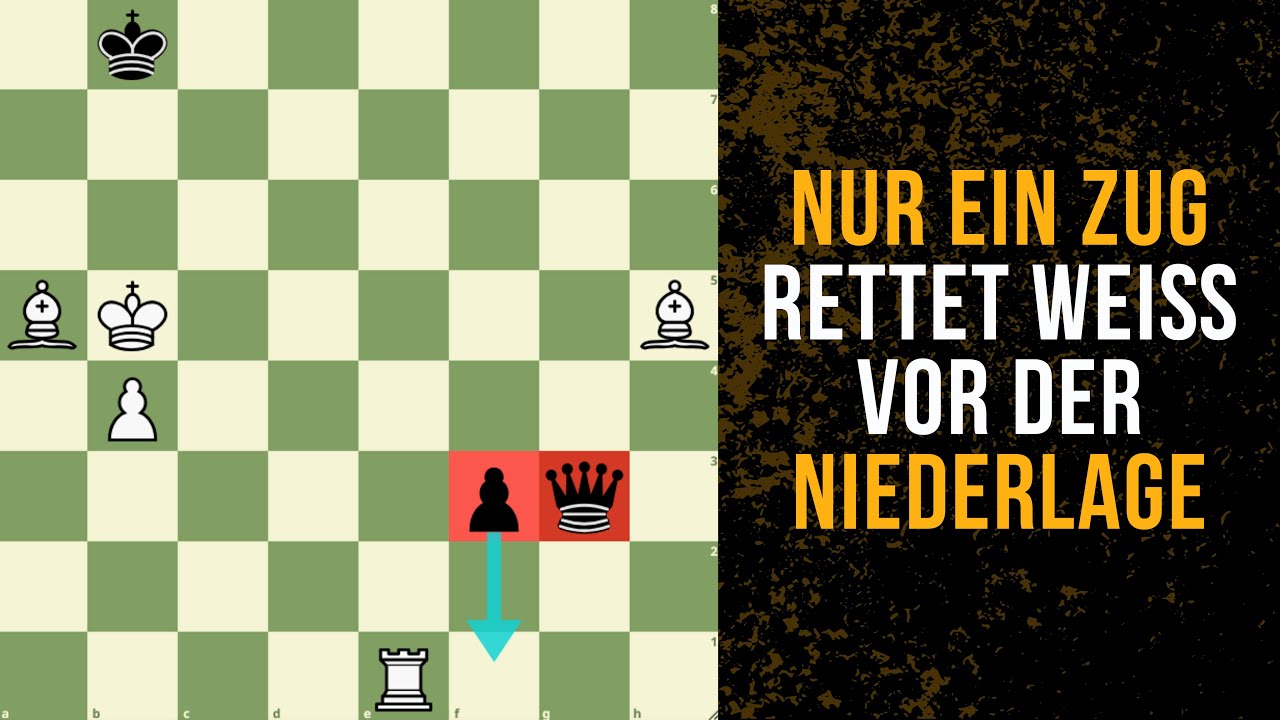Wie kann Weiß ohne Dame die Schachpartie gewinnen?