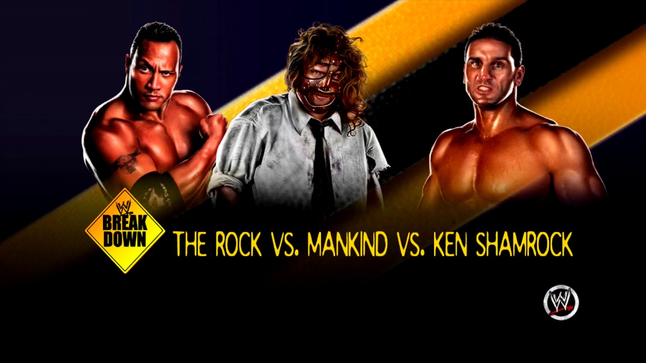 13 The Rock VS Mankind VS Ken Shamrock