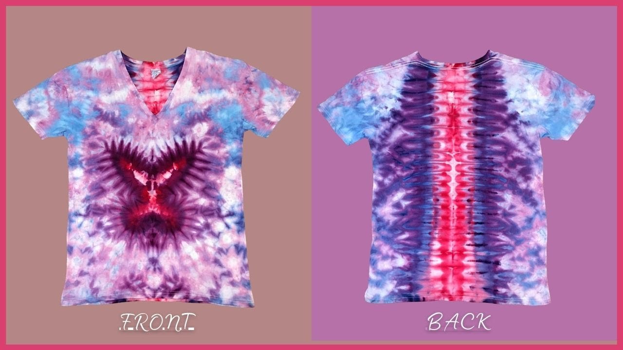 Tie Dye Shirt - Butterfly & Spine Design on 1 T-Shirt - Step by Step for Beginners