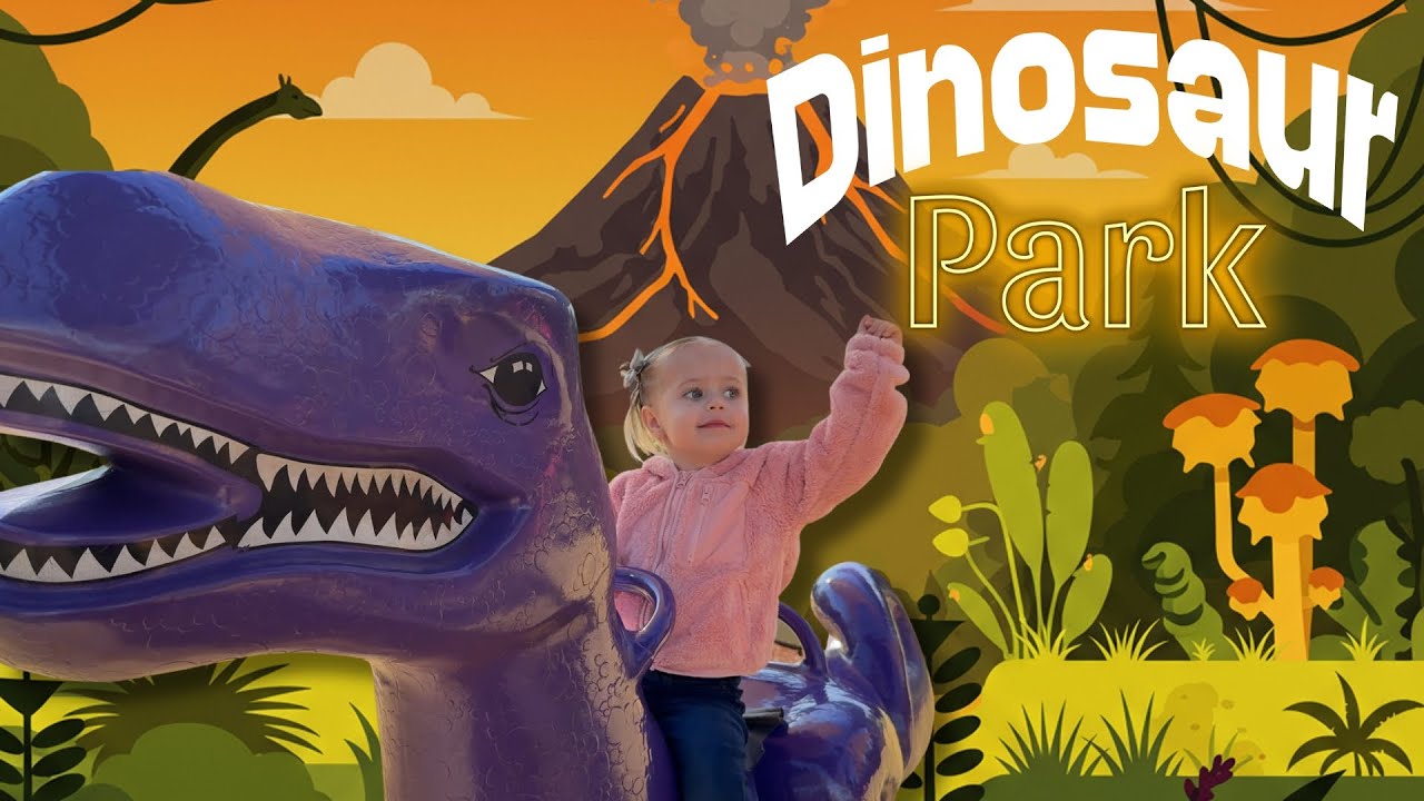 Nona and Brothers Explore Dinosaur Park and Splash Pad | Outdoor Playground