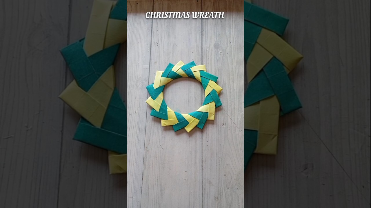 DIY CHRISTMAS WREATH ORIGAMI TUTORIAL STEP BY STEP FOLDING| FESTIVAL XMAS DECORATION| PAPERCRAFT