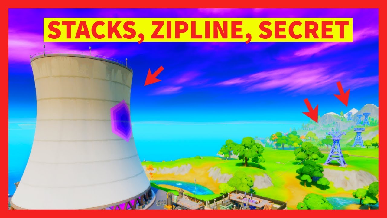 How to Ride the Steamy Stacks, a Zipline, and use a Secret Passage in a Single Match in Fortnite