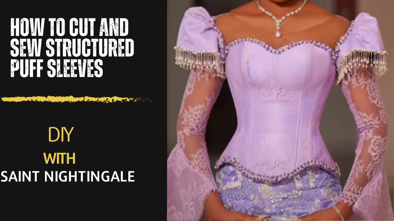 How to sew a trendy structured Puff Sleeves/ Cap Sleeves Tutorial/ DiY with Saint Nightingale