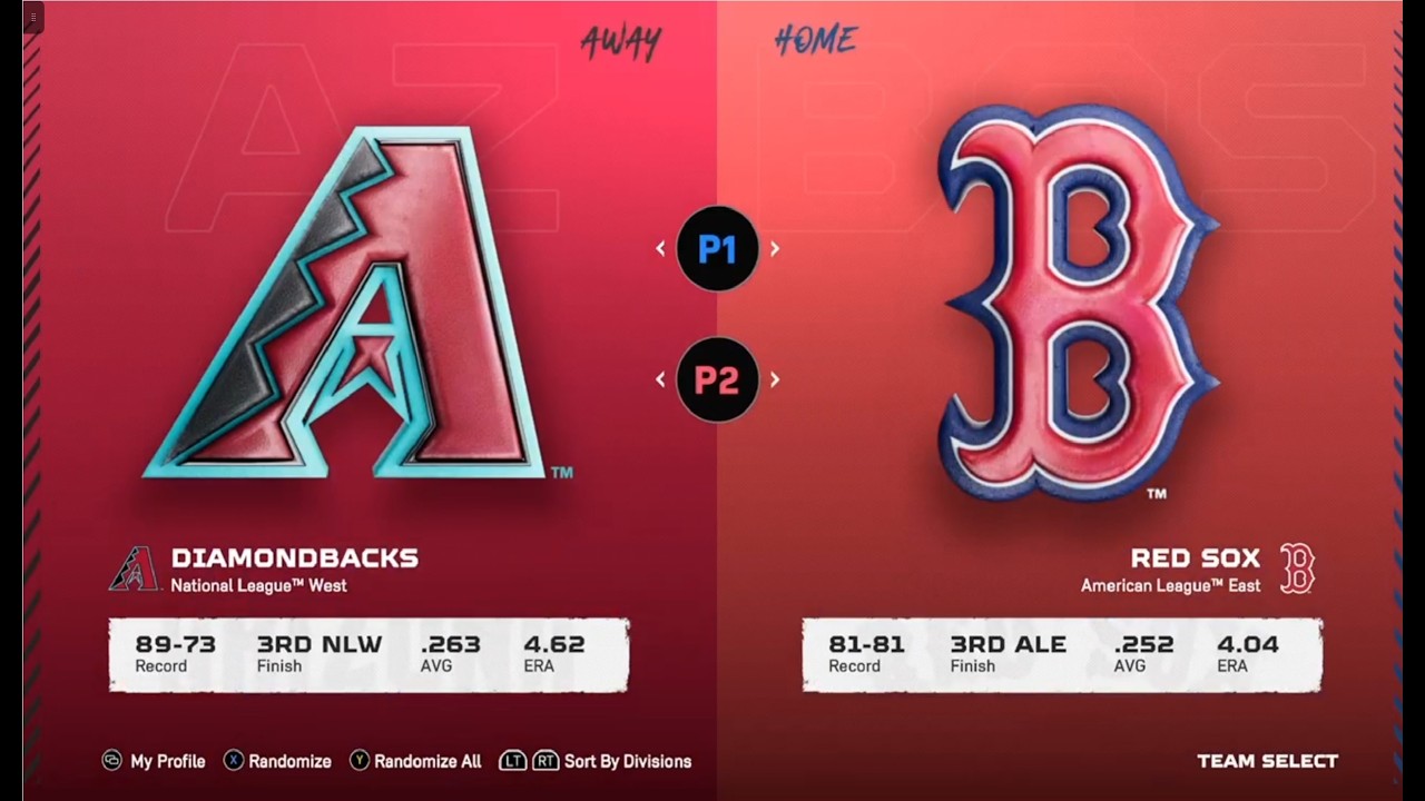 MLB The Show 25 четвертый тур Arizona DIAMONDBACKS - Boston RED SOX