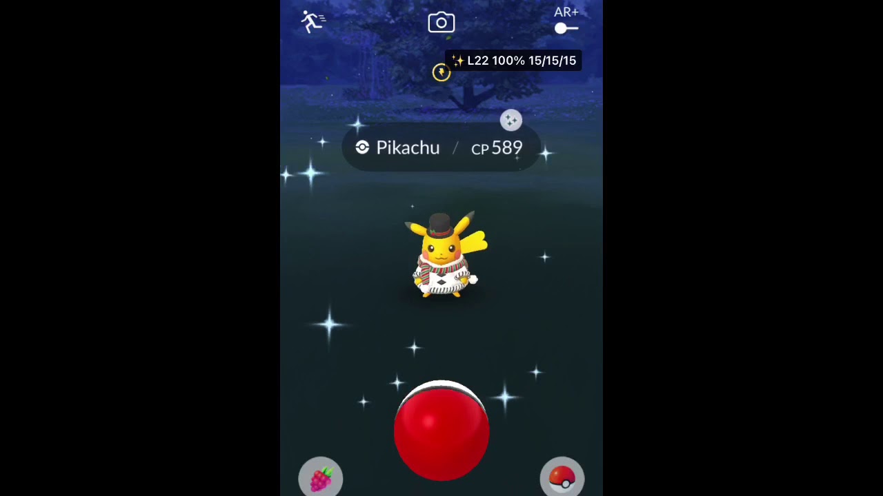 Shundo costume pikachu caught in Pok&eacute;mon go