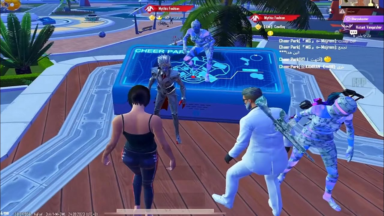 Gucci Bot with Crazy Guy in cheer park emoji Fight/X–Suit😈🤑😍#pubgcheerpark #pubgxsuit #pubgmobile