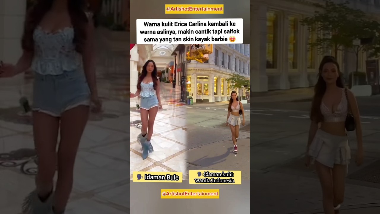 Erica Carlina Tampil Dengan Kulit Asli, Netizen Salfok Kayak Barbie #erika #viral #trending #short
