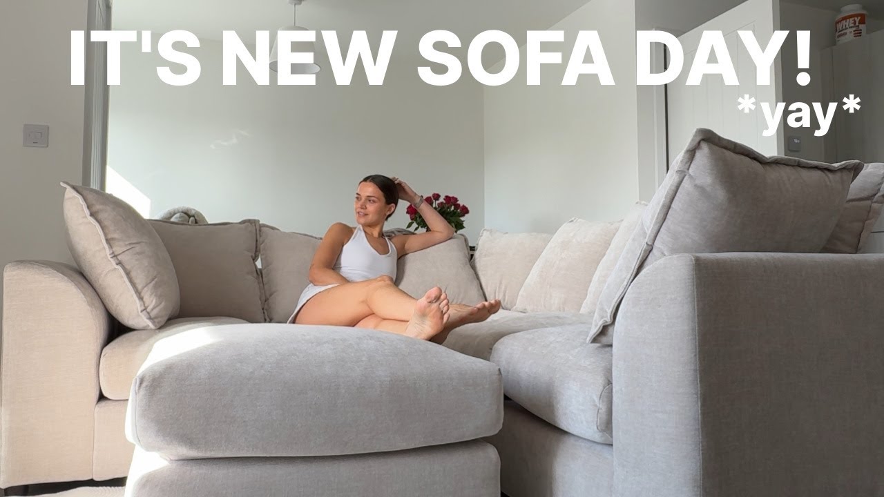 The most exciting delivery... OUR SOFA! | MOVING VLOG