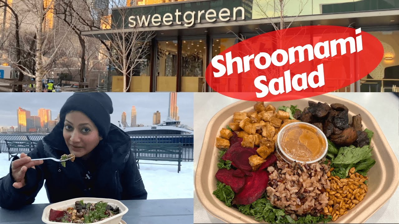 Eating Sweetgreen vegan salad bowl | New York City