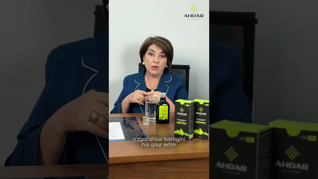 Мен, психолог Шоира Исакова, сизга ўзим истеъмол қилаётган AHDAR деб номланган ажойиб, шифобахш элек
