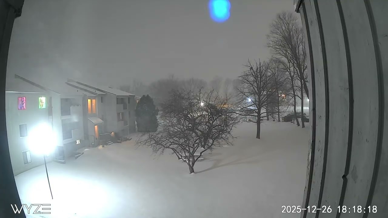 Snow storm in Cicero, N.Y.  6.9 inches fell. I used time-lapse photography....