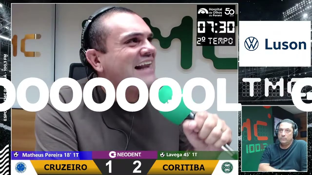 GOL DO CORITIBA, BRENO LOPES AOS 7 MINUTOS DO 2º TEMPO | CRUZEIRO X CORITIBA 05/02/2026