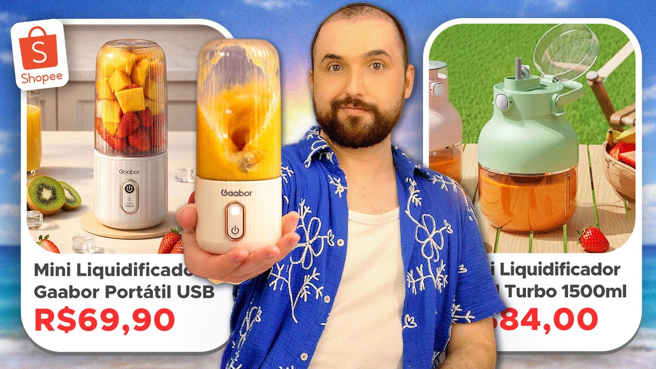 Comprei o MINI LIQUIDIFICADOR mais amado das BLOGUEIRAS | Compras Shopee