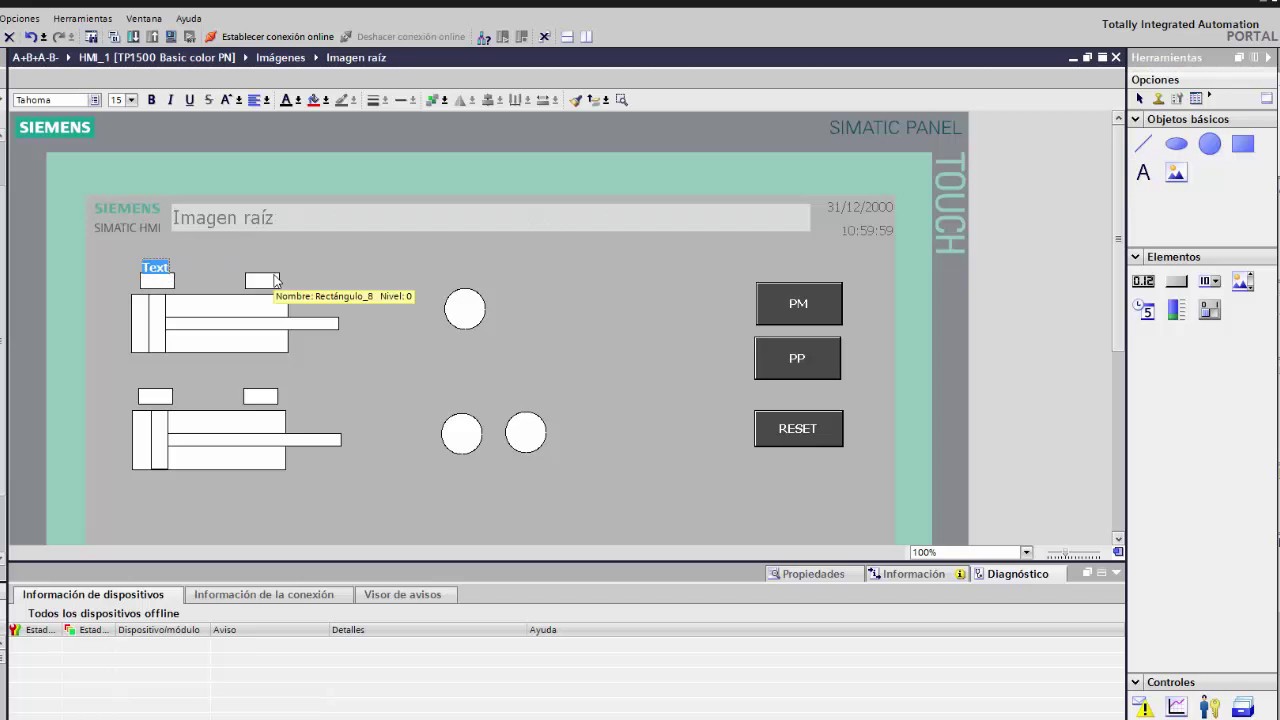 CLASE 10. SIMULACIÓN SET RESET  CON USO DE SCADA WINCC
