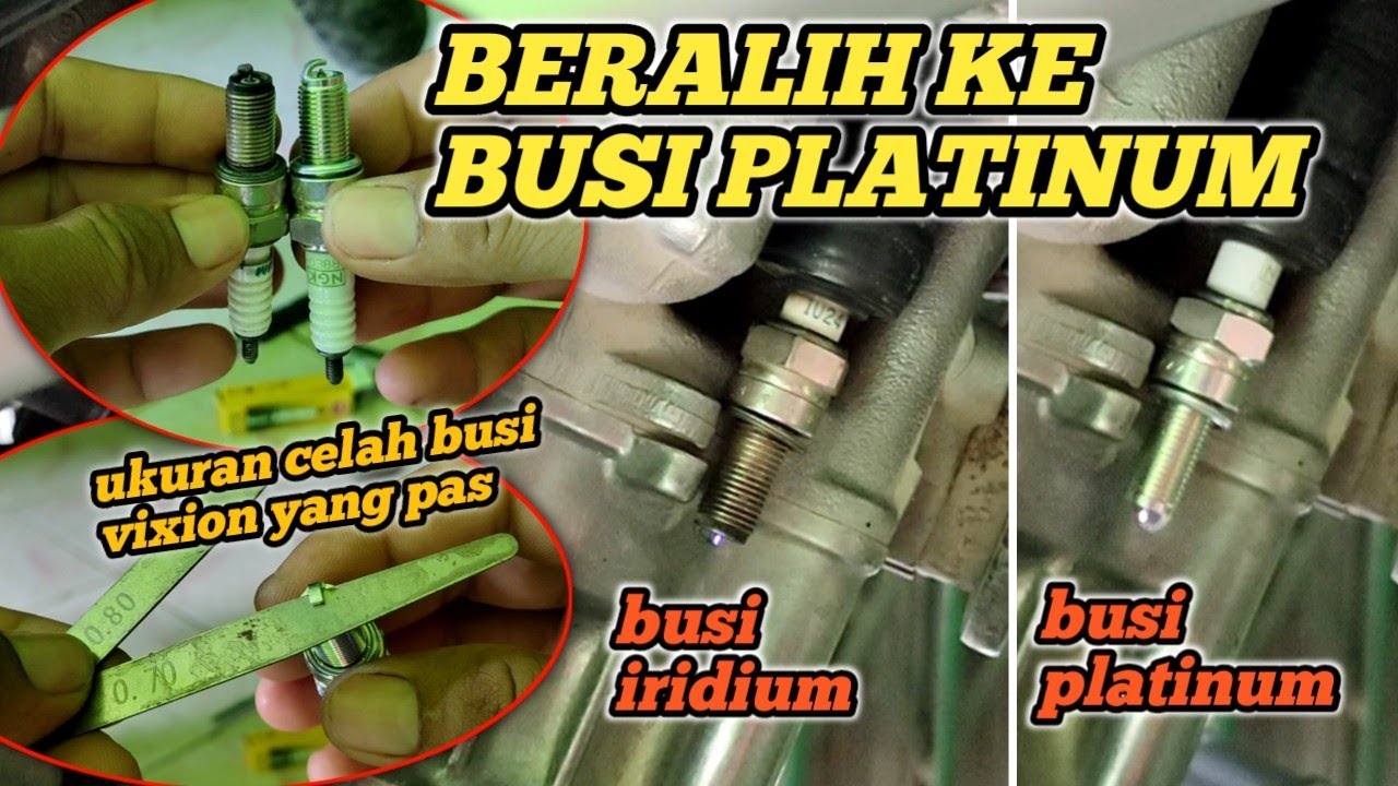 GANTI BUSI VIXION NGK G-POWER BUSI PLATINUM ‼️BERALIH BUSI IRIDIUM KE BUSI PLATINUM AKIBAT EKONOMI