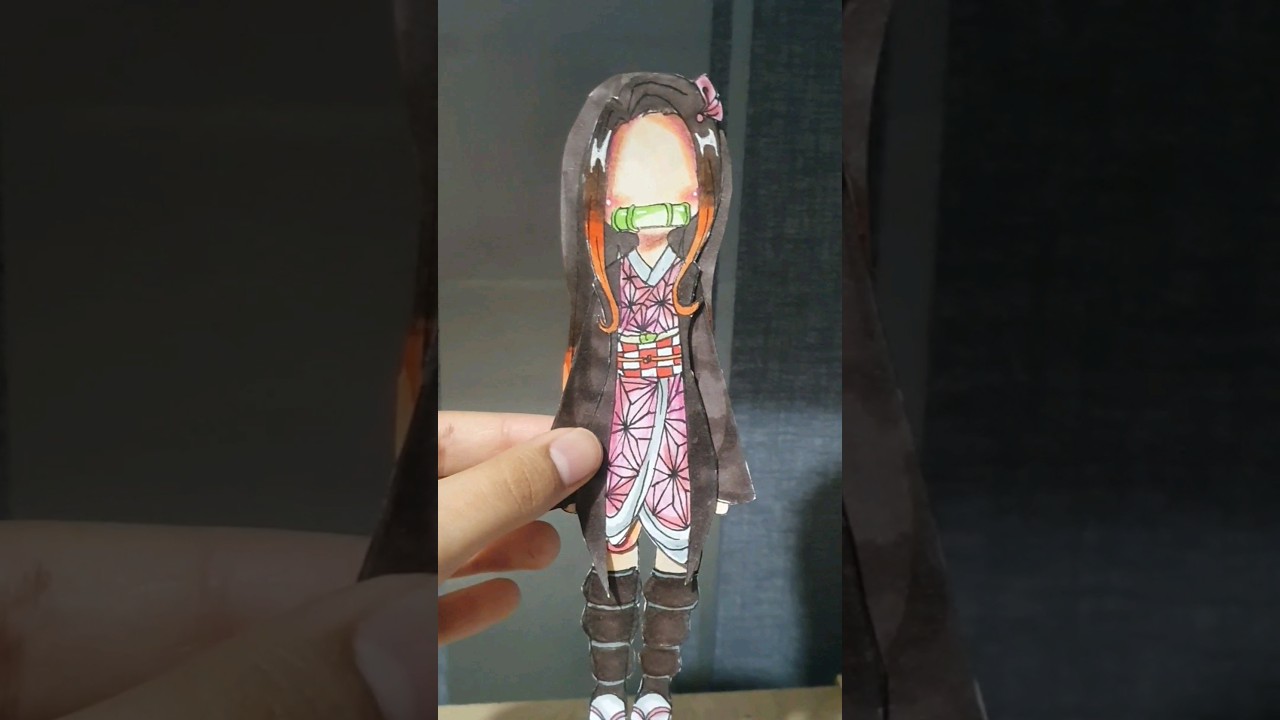 making a nezuko movable paperdoll✨️