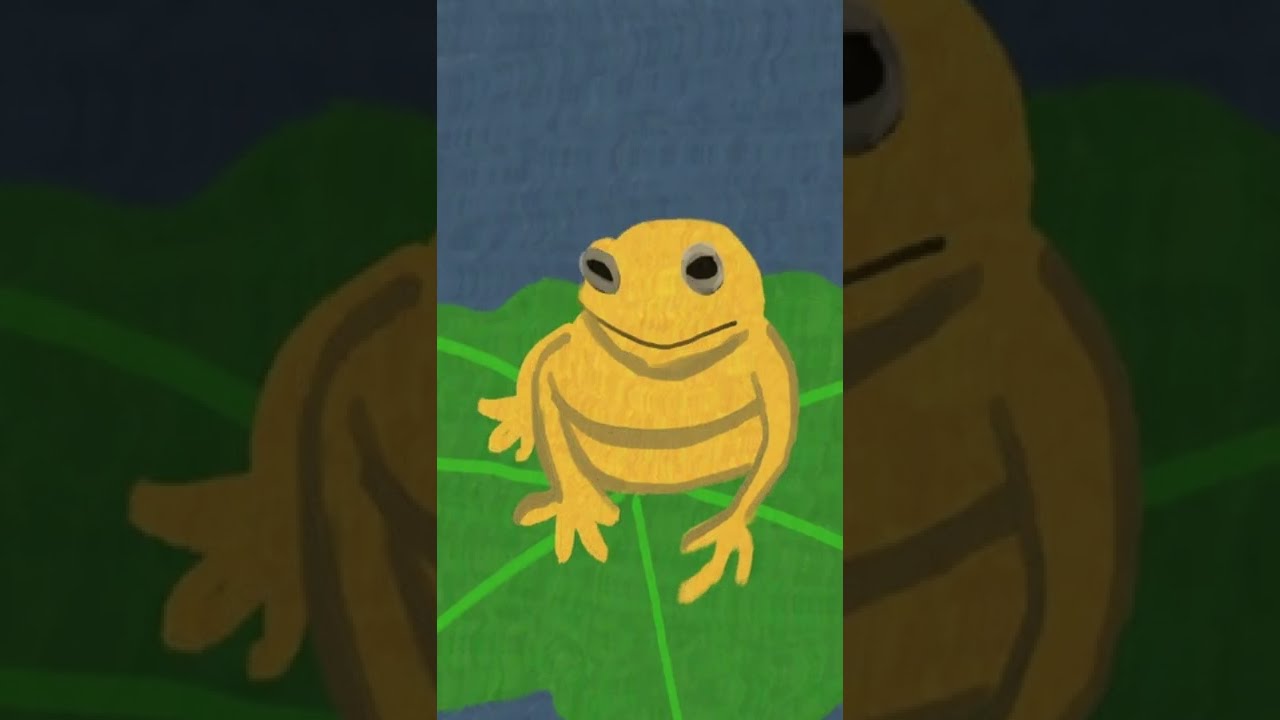 Painting a yellow frog