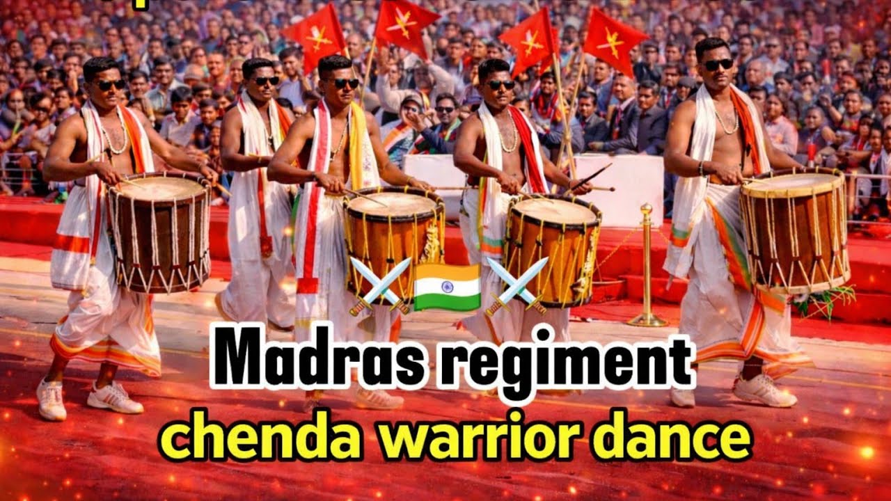 Chenda warrior dance army day parad jaipur 🇮🇳|| Indian Army ki  Madras regiment ka dance || chenda 😎