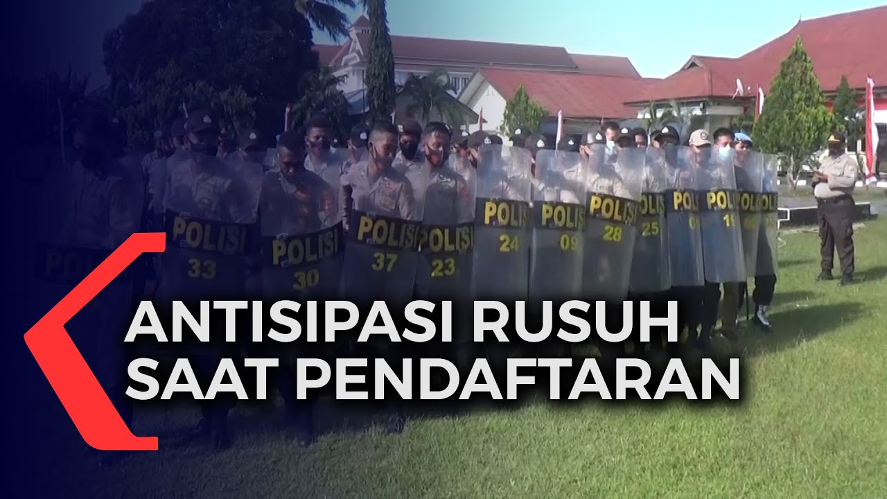 Antisipasi Rusuh Saat Pendaftaran, Polisi Merauke Berlatih DALMAS