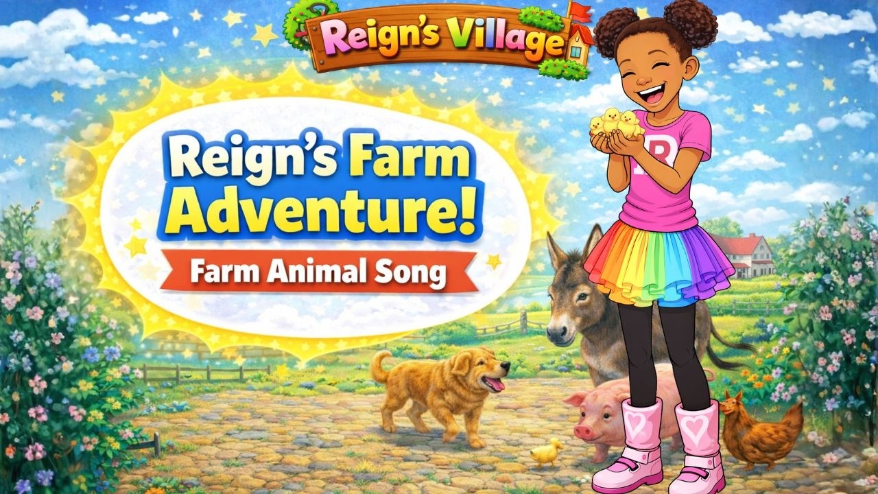 Reign’s Farm Adventure!  Fun Animal Song for Kids  Learn Farm Sounds 🌾Reign's Village