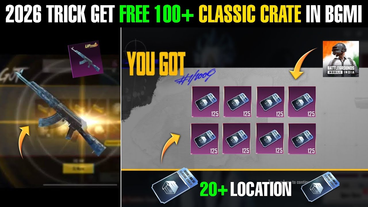 😲How To Get Free Classic Crate Coupon In Bgmi | Bgmi Me Free Classic Crate Coupon Kaise Milega