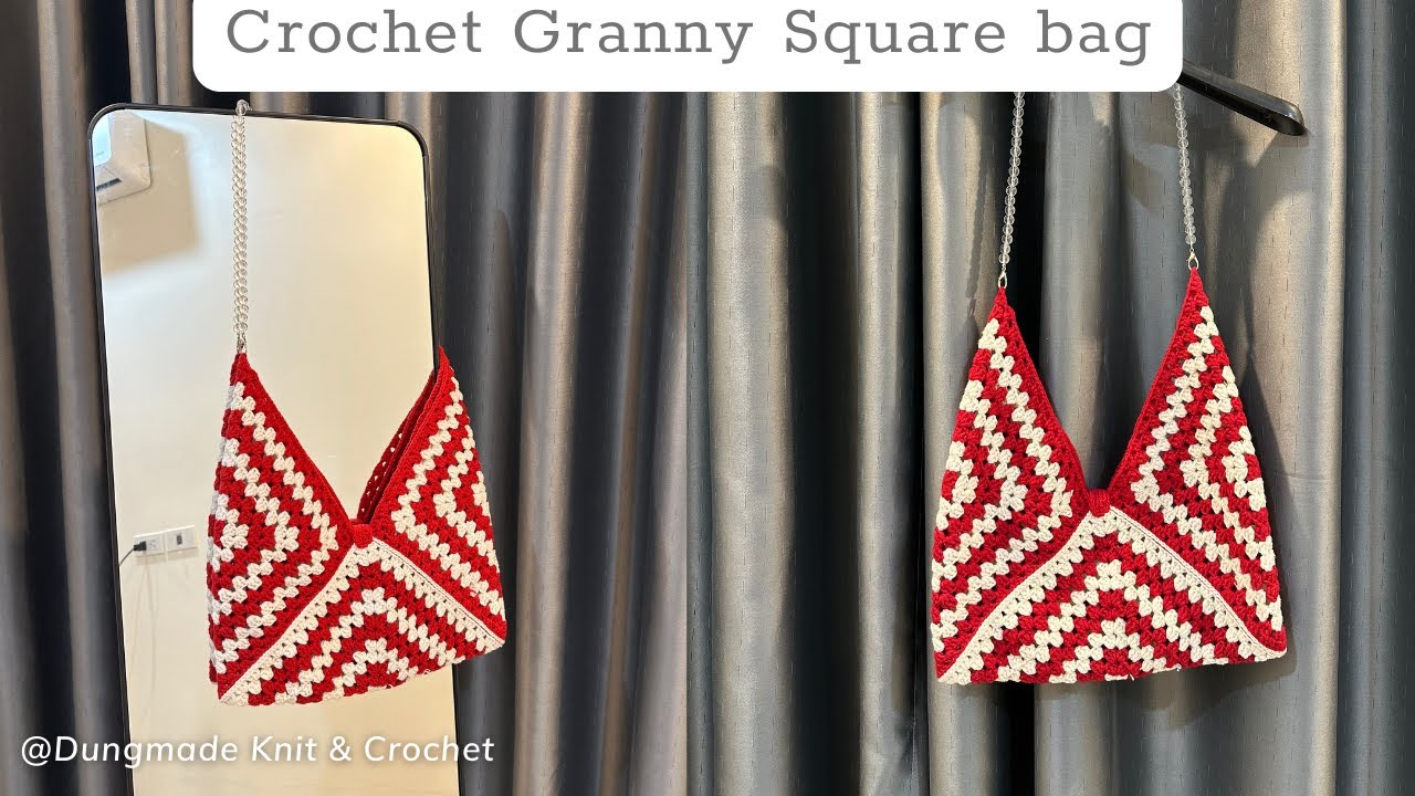 Hướng dẫn móc túi ghép ô / Túi móc granny square