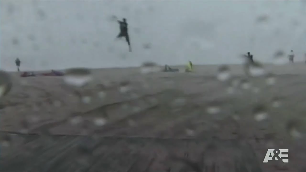 Tropical Storms Flies Kiteboarder Into Building