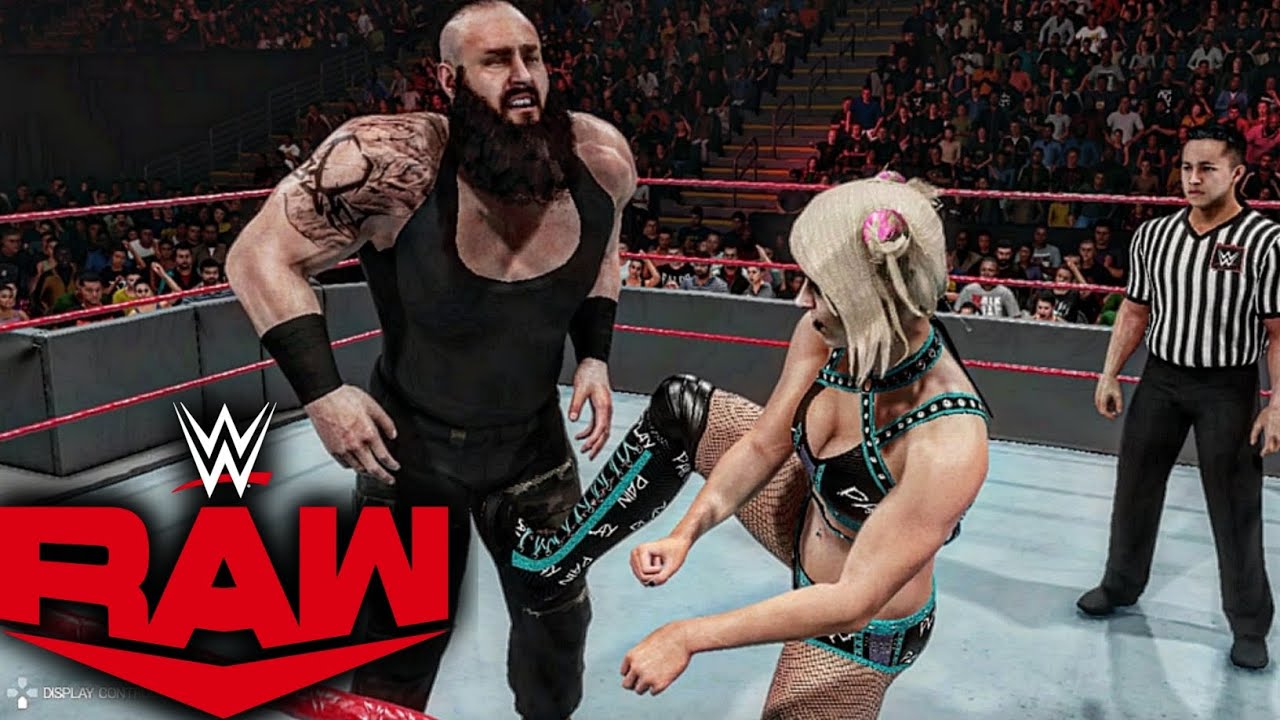 Raw - Braun Strowman vs. Alexa Bliss Intergender Wrestling Match | Braun Strowman Fights Alexa Bliss