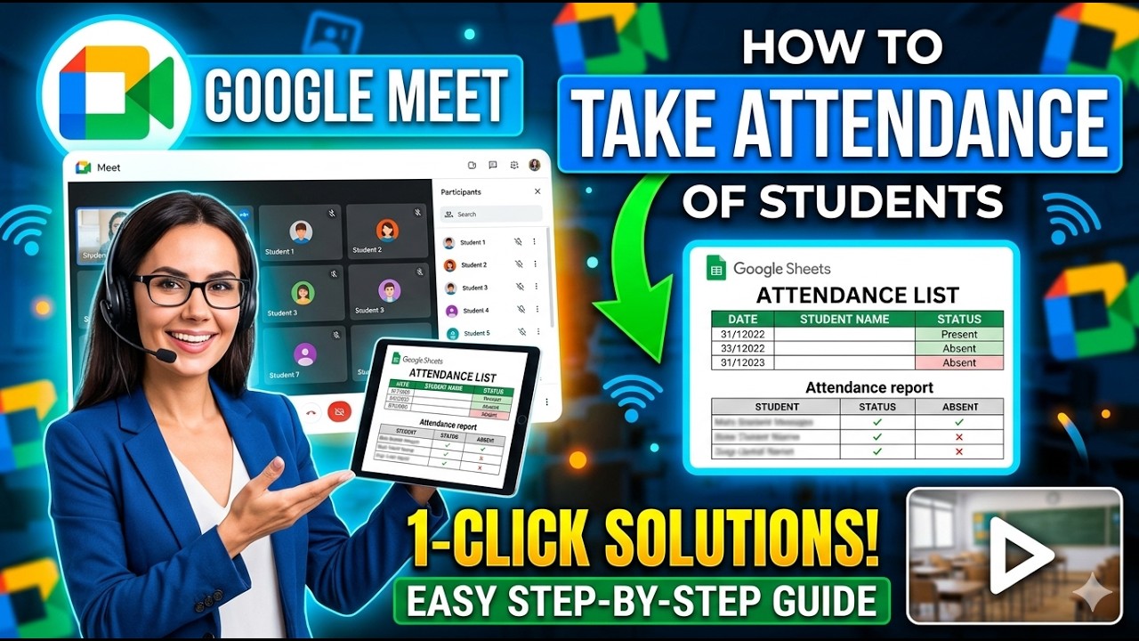 Automatic Student Attendance Tracking in Google Meet | Export to PDF | Meet Attendance Tracker