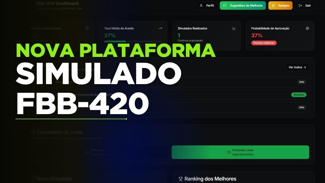 CONHE&Ccedil;A NOSSA NOVA PLATAFORMA DE SIMULADOS -FBB420