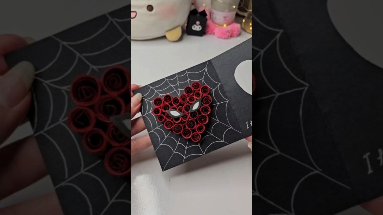 DIY Spiderman Gift Card 🕸❤️ #Spiderman #card #diy #craft #ideas #shorts #love #gift  #anime #tiktok