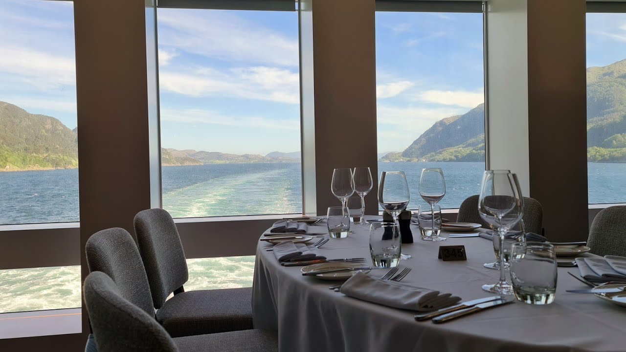Restaurants, Bars & Buffets onboard P & O Iona Cruise Ship, Cruising the Norwegian Fjords June 2022