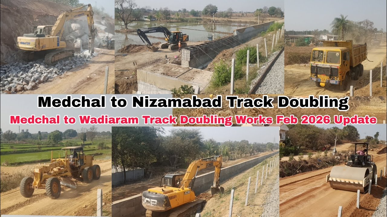 Medchal to Wadiaram Track Doubling Work ll Medchal - Nizamabad Section ll Feb 2026 Progress 